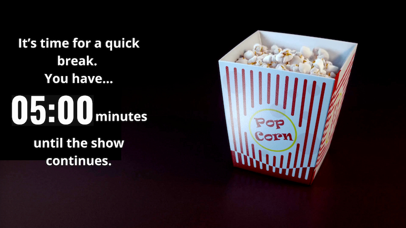 5 minute Intermission Countdown (FLAT)